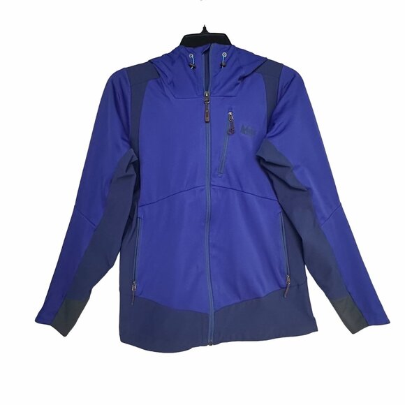 ⭐Women's Rain Jacket Top Sz S REI Co-op Purple Zip Up Front Coat Hooded Pockets⭐ - Picture 1 of 10